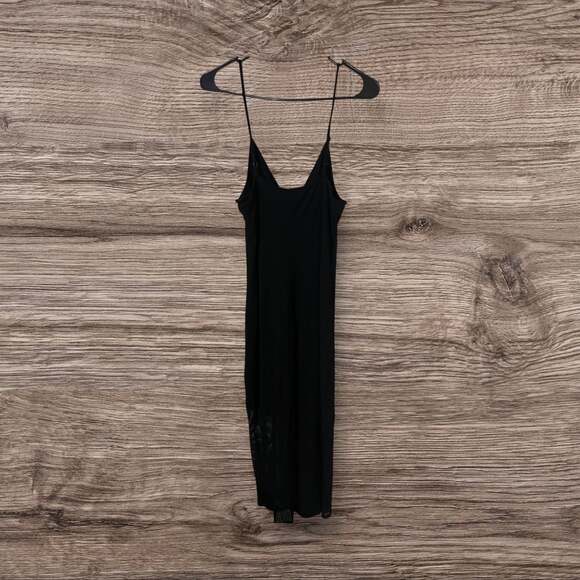 Express Black Ribbed Knit Button-Front Midi Dress - Picture 2 of 4